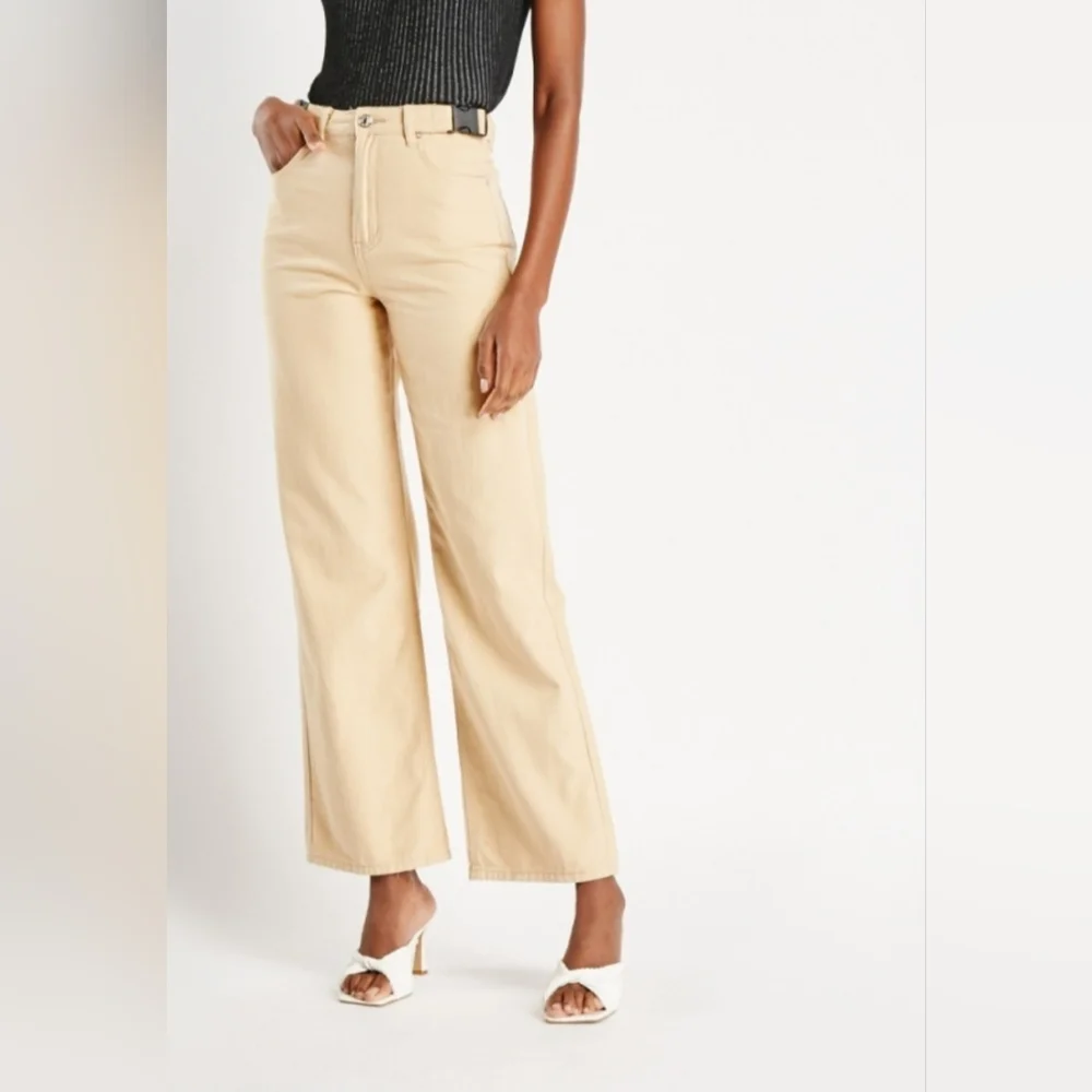 Straight leg cotton trousers - Picture 1 of 8